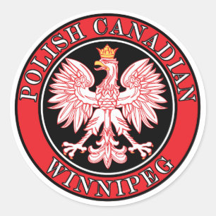 Winnipeg Polish Canadian Eagle Classic Round Sticker