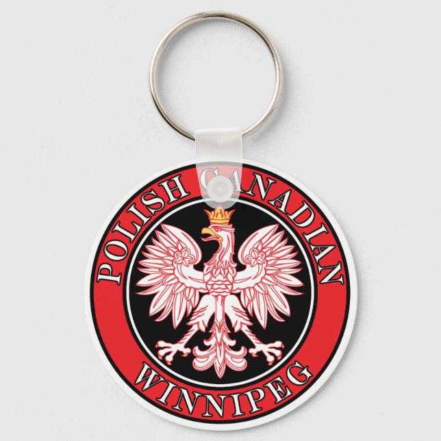 Winnipeg Polish Canadian Eagle Key Ring (Front)