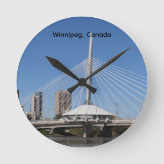 Winnipeg Provencher Bridge Round Clock