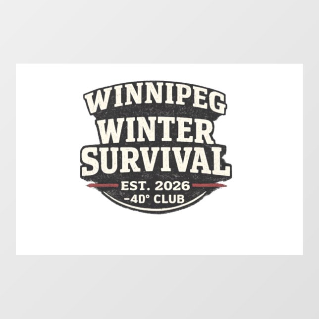 Winnipeg Winter Survival Club Window Cling – 40° (Sheet)