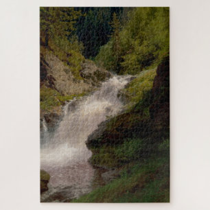 Winona Falls (US Landscape) (by Hermann Herzog) Jigsaw Puzzle