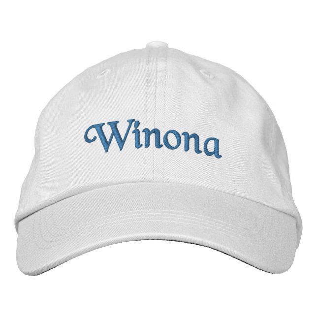 Winona Personalised Embroidered Baseball Cap / Hat (Front)