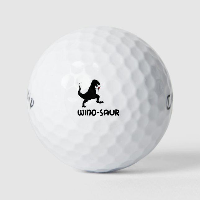 WINOSAUR WINE DINOSAUR GOLF BALLS (Front)