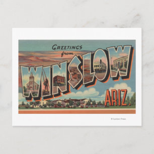 Winslow, Arizona - Large Letter Scenes Postcard