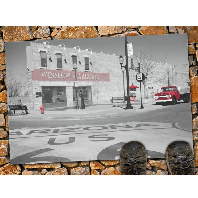 Winslow Arizona Red Splash Photograph Doormat (Creator Uploaded)