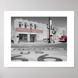 Winslow Arizona Red Splash Photograph Poster