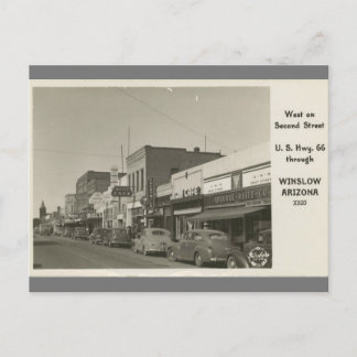 Winslow Arizona U.S. Route 66  Vintage Photo Postcard