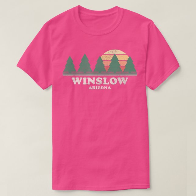 Winslow AZ Vintage Throwback Tee Retro 70s Design  (Design Front)