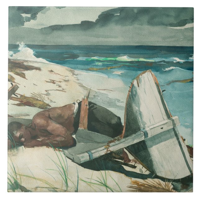 Winslow Homer - After the Hurricane, Bahamas Tile (Front)