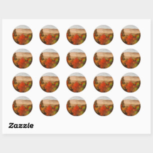 Winslow Homer, Autumn Treetops, Classic Round Sticker
