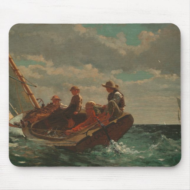 Winslow Homer - Breezing Up (A Fair Wind) Mouse Pad (Front)