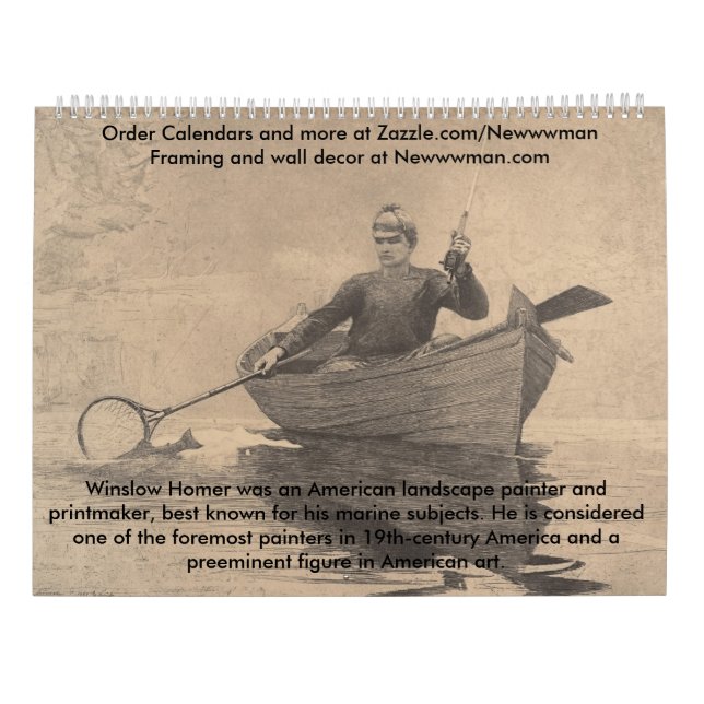 Winslow Homer Collection I Calendar (Back)