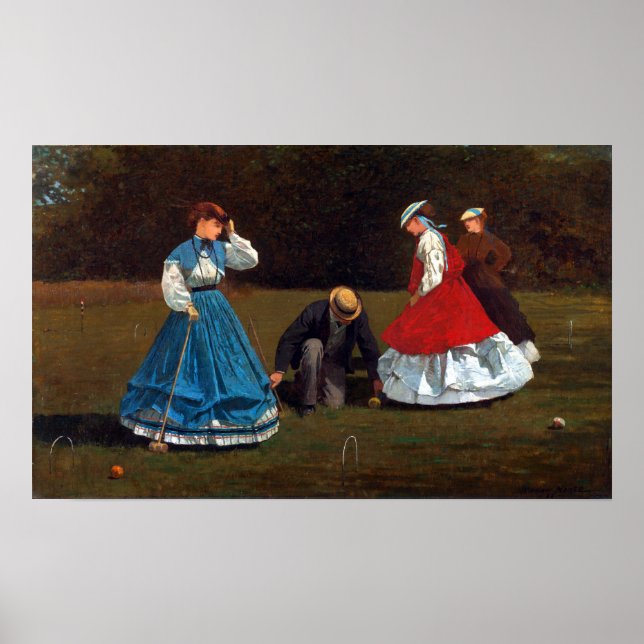 Winslow Homer Croquet Scene Poster (Front)