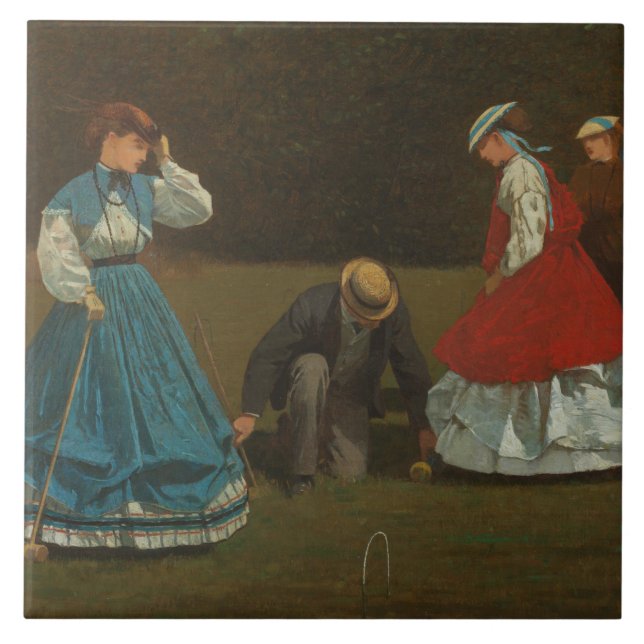 Winslow Homer - Croquet Scene Tile (Front)