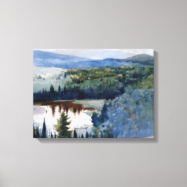 Winslow Homer - Indian Village Adirondacks Canvas Print (Front)