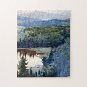 Winslow Homer - Indian Village Adirondacks Jigsaw Puzzle