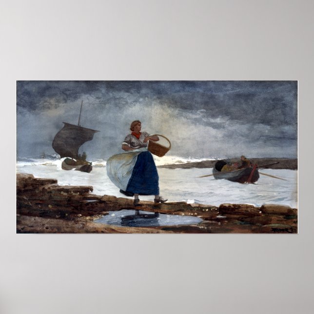 Winslow Homer Inside the Bar Poster (Front)