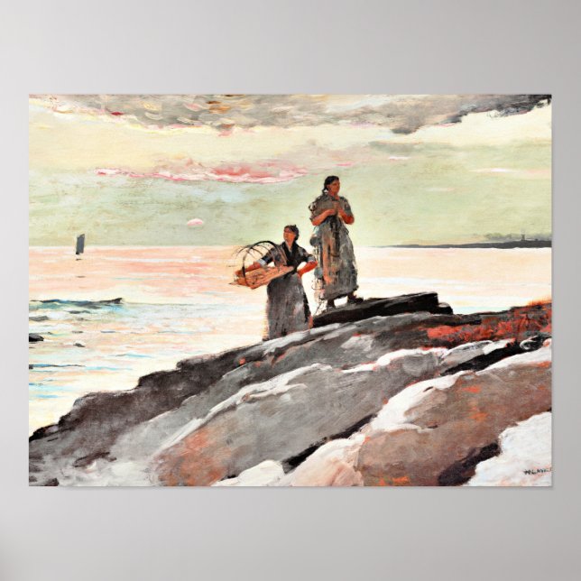 Winslow Homer - Saco Bay, famous painting Poster (Front)
