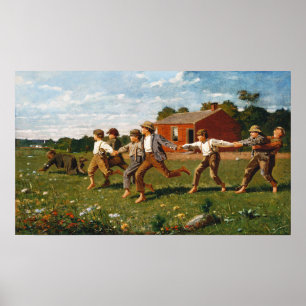 Winslow Homer Snap the Whip 1872 American Art Poster