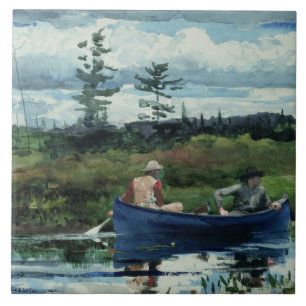 Winslow Homer - The Blue Boat Tile