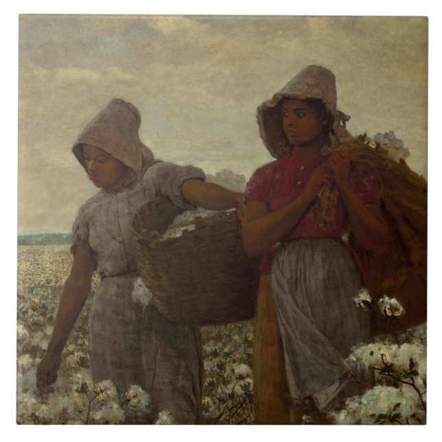 Winslow Homer - The Cotton Pickers Tile (Front)