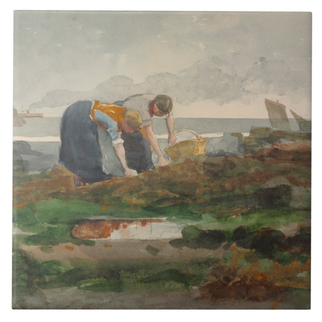 Winslow Homer - The Mussel Gatherers Tile (Front)