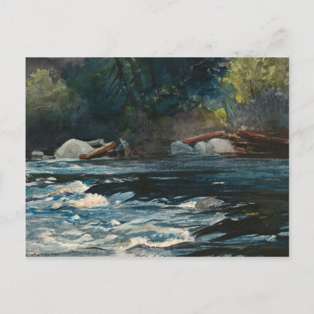Winslow Homer - The Rapids, Hudson River Postcard (Front)