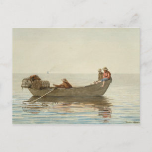 Winslow Homer - Three Boys in a Dory Postcard