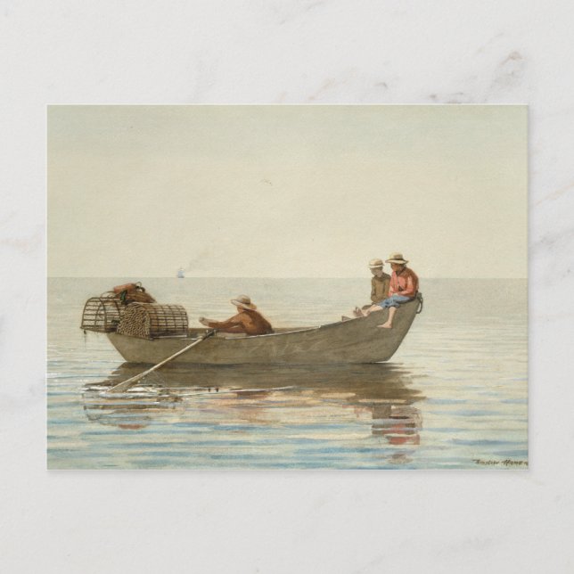 Winslow Homer - Three Boys in a Dory Postcard (Front)