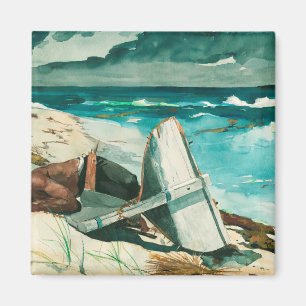 Winslow Homer tras el huracan bahamas Magnet