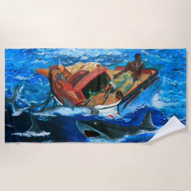 Winslow Homer's  gulf stream revisited Beach Towel (Front)