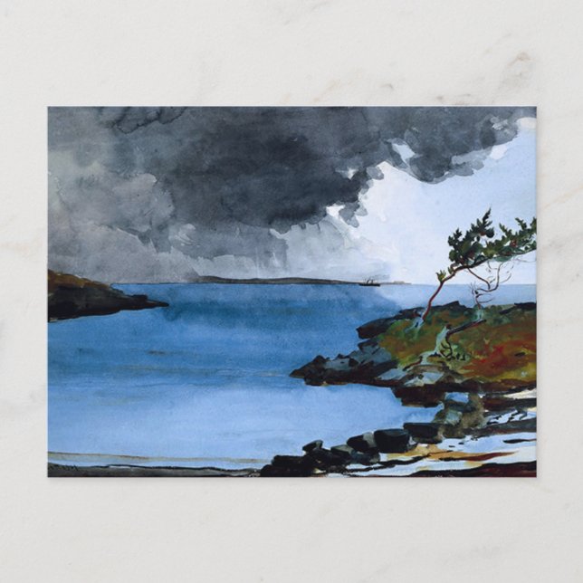 Winslow Homer's "The Coming Storm" Postcard (Front)