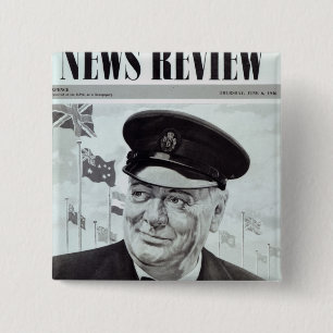 Winston Churchill 15 Cm Square Badge