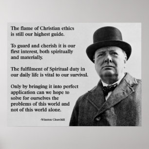 Winston Churchill Christian Poster