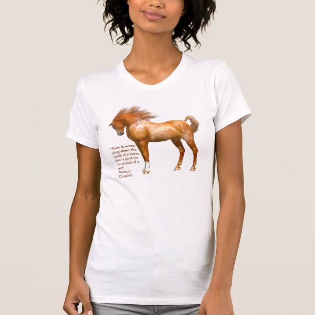 Winston Churchill Horse Quote Women's T Shirt (Front)