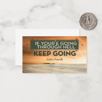 Winston Churchill Inspirational Quote "Keep going"