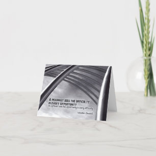 Winston Churchill Inspirational Quote Opportunity Thank You Card