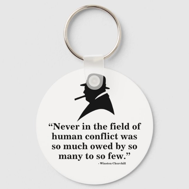 Winston Churchill Keyring - Quote 11 (Front)