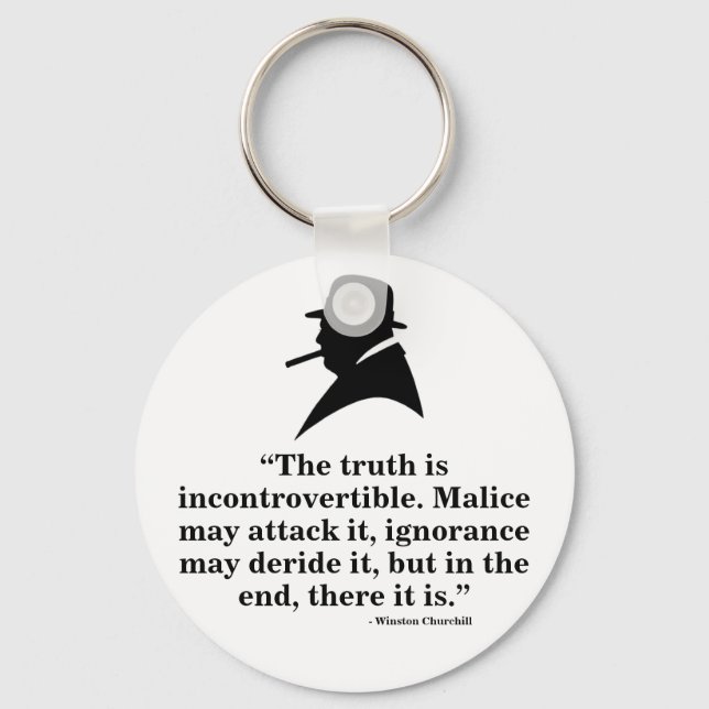 Winston Churchill Keyring - Quote 21 (Front)