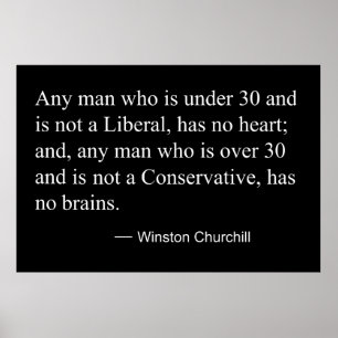 WINSTON CHURCHILL on LIBERALS and CONSERVATIVES Poster