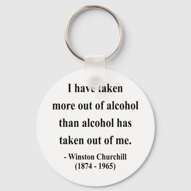 Winston Churchill Quote 12a Key Ring (Front)