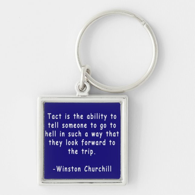 Winston Churchill Quote Keychain (Front)