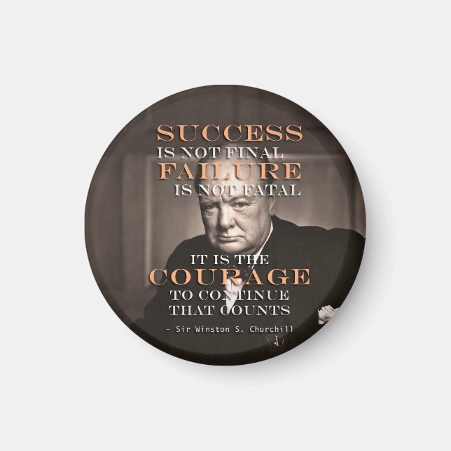 WINSTON CHURCHILL QUOTE MAGNET (Front)
