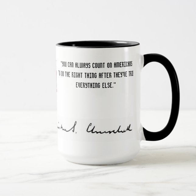 WINSTON CHURCHILL QUOTE MUG (Right)