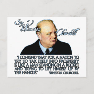 Winston Churchill Quote on Taxation Postcard