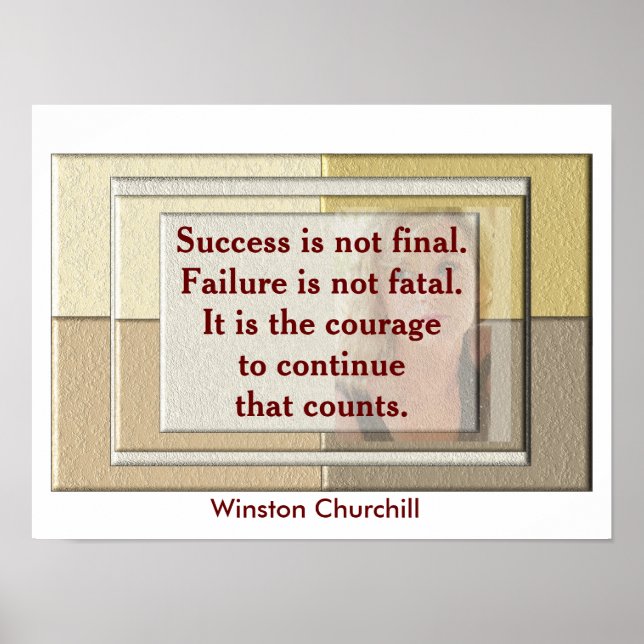 Winston Churchill - quote poster (Front)