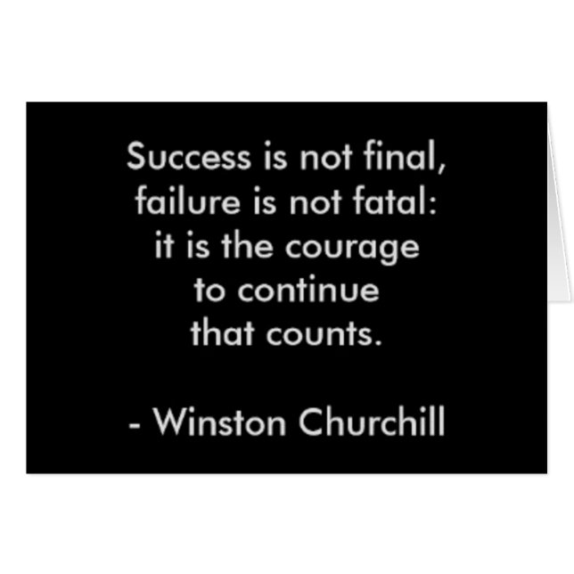 Winston Churchill Quote; Success (Front Horizontal)