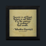 Winston Churchill Quote; Success Gift Box<br><div class="desc">Winston Churchill Quote; Success. Success is not final. Failure is not fatal; It is the courage to continue that counts. Created with a dramatic cream plaster background. Designed for you by Corbin Henry for FamousShortQuotes. This Winston Churchill Gift Box is perfect for Christmas, birthday, graduation, or everyday encouragement for those...</div>