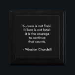 Winston Churchill Quote; Success Gift Box<br><div class="desc">Winston Churchill Quote; Success. Success is not final. Failure is not fatal; It is the courage to continue that counts.</div>