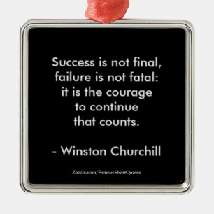 Winston Churchill Quote; Success Metal Tree Decoration